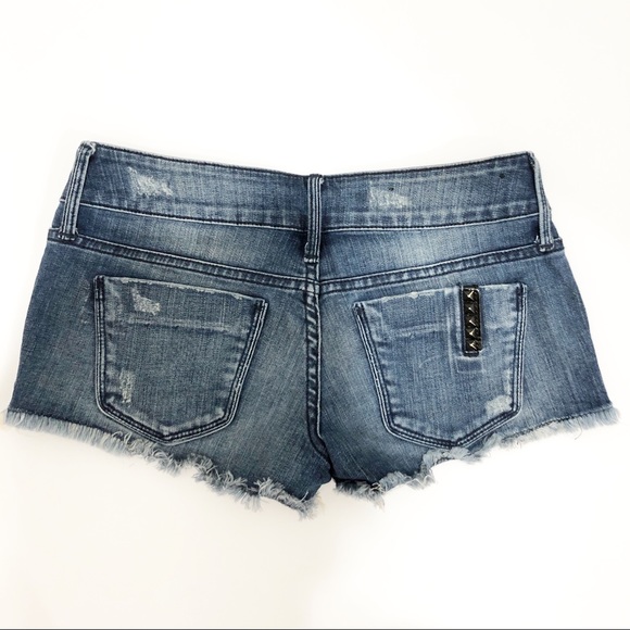 Black Orchid Cut Off Denim Shorts - Picture 2 of 4